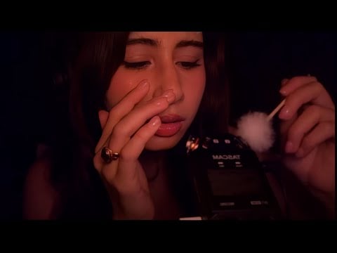 ASMR ~ Experimenting￼ amateur tascam sounds 💗 ( Inaudible whispers, Fluffy sick + more )