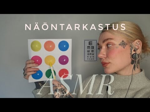 ASMR Suomi - Näöntarkastus 👓 ROLEPLAY (inaudible, visual triggers)