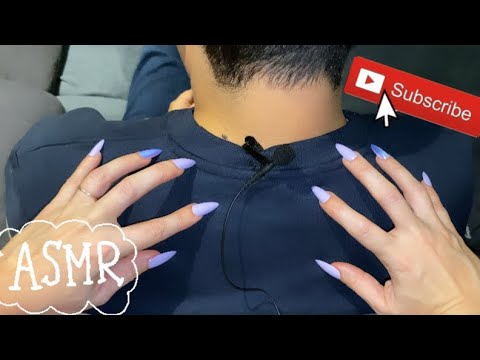 ASMR⚡️Satisfying shoulder scratching on his shirt! (LOFI)