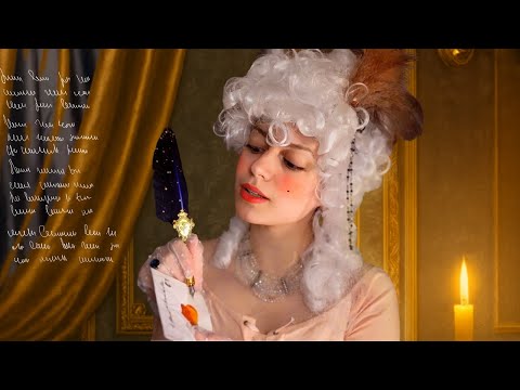 ASMR : Écriture d'une lettre au Prince 🪶(plume, sceau de cire,...)