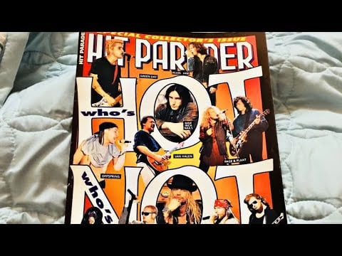 ASMR Looking through A Hit Parader Rock Magazine August 1995 (Whispered)