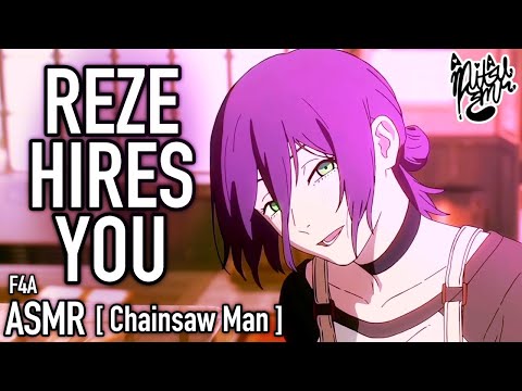 [F4A] Reze Hires You~! [Chainsaw Man ASMR] [Coffee Shop Audio RP]