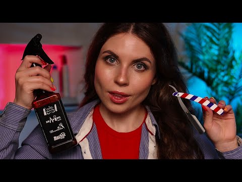 ASMR 💈 Sleep Inducing Haircut & Shave Barbershop Roleplay 💈