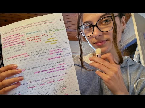 ASMR LENDO AULA EN FRANCÊS✨️