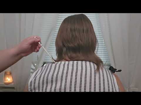 🤍 ASMR Wooden Perfecting, Back Tracing & Hair Attention 🖤