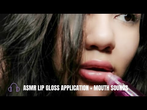 ASMR LIP GLOSS APPLICATION + INTENSE MOUTH SOUNDS / Vídeo para relaxar e dormir