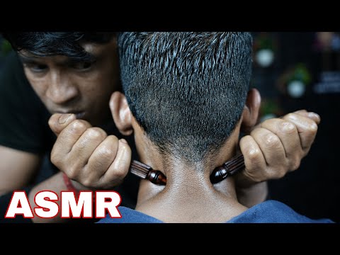 ASMR Head Neck And Ear Massage For Best Sleep | Neck Cracking ASMR Head Massage For Relaxation