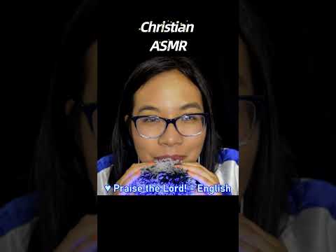 CHRISTIAN ASMR - Whispering and Fluffy Mic Scratching ✝️ #asmrshorts #asmrchristian