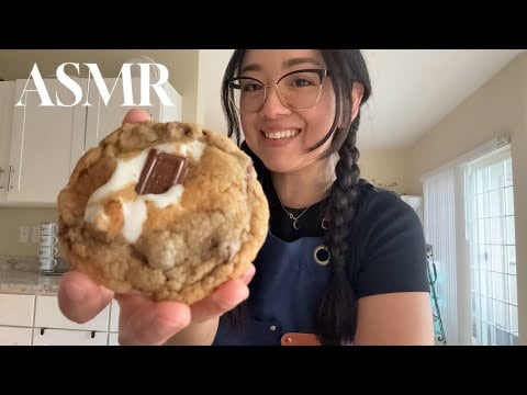 ASMR ✨ baking the best smores cookies 🍪