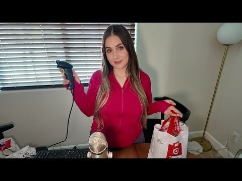 asmr returns department!💗crinkle & scanner sounds💗 +new mic!!