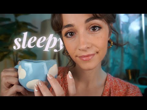 ASMR | Gentle & Sleepy Tapping + Whispers (with rain 🌧️)