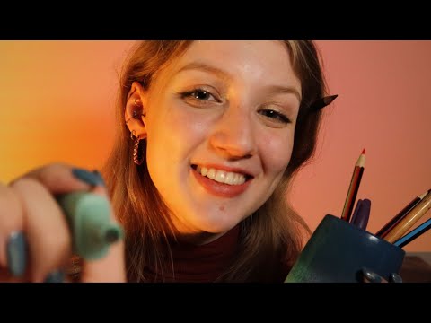 [ASMR] Drawing on your face ✏️ ~ layered sounds, soft spoken