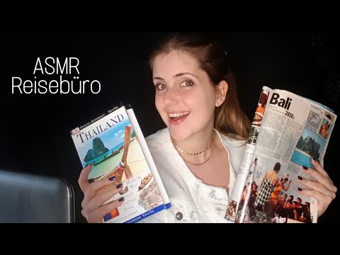 ASMR Reisebüro (Roleplay) | whispering, page turning, keyboard sounds (german/deutsch)