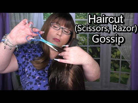 ASMR Hair Salon Roleplay (Wet Haircut, Razor, Gossip, Spray, Whispering) Real Hairdresser Vibes