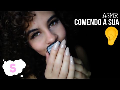 ASMR COMENDO A SUA ORELHA + Respiração | eating your ear + breath👂