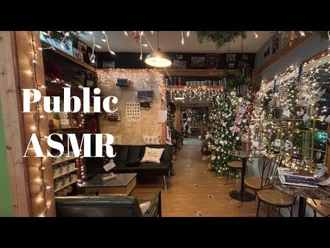 Public ASMR in a Christmas store (no talking)