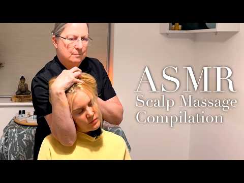 ASMR 1 hour of scalp care compilation (Unintentional ASMR, Real person ASMR)