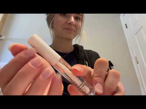 asmr trying on different lipglosses on you