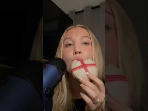 asmr eating krispy kreme football world cup doughnuts