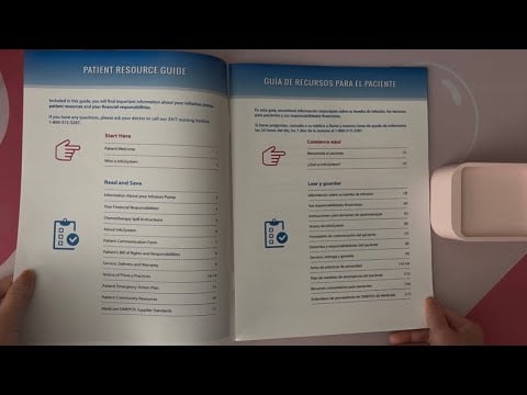 ASMR Flipping Through An InfuSystem Patient Resource Guide | No Talking