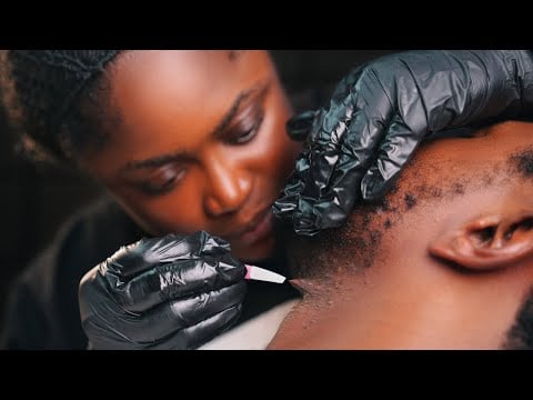 ASMR Intense Beard Scratching & Neck Massage (Ingrown Hair Removal + Nitpicking)4 Deep Sleep. No Gum