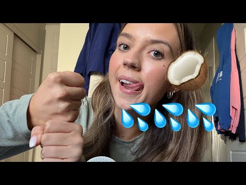 ASMR| 30 Mins of Fast/Aggressive & Slowww Coconut Rain Triggers
