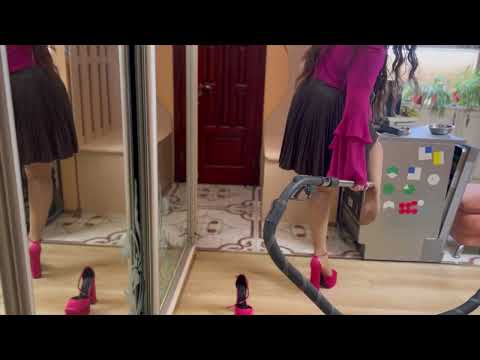 Vacuuming in high heels like Cinderella