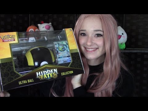 ASMR Opening Pokemon Hidden Fates Ultra Ball Collection (Tapping, Tracing)