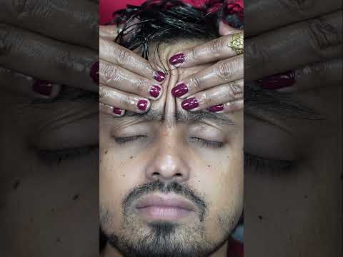 Lady Doing Red Oil ASMR Head Massage For Your Relaxation #shorts
