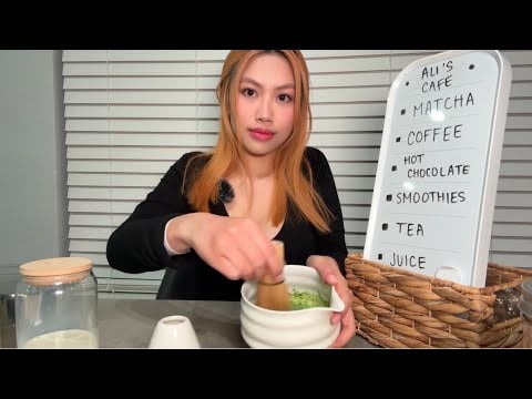 (Lofi ASMR) Barista makes your drinks ￼at Cafe