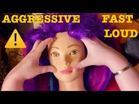 ASMR|⚠️EXTREME FAST & AGGRESSIVE SCRATCHING/RUBBING/SCOOOOOPP. HEAD/HAIR/EARS/FACE. Soft spoken