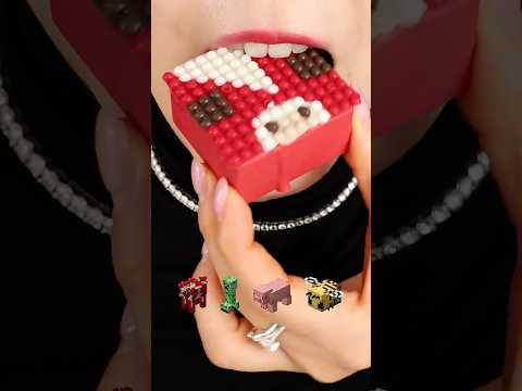 Minecraft food in real life ASMR 🖤❤️
