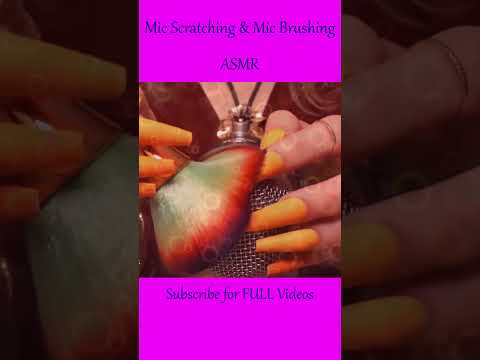 ASMR Mic Brushing & Mic Scratching ❤️ #asmr #shorts