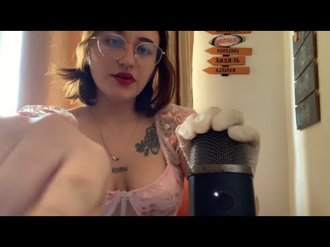 asmr mic gripping, hand sounds + mouth sounds