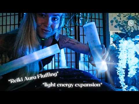 ASMR Reiki to Refresh Your Energy ✨ Aura Fluffing + Selenite Healing Sounds for Lightness