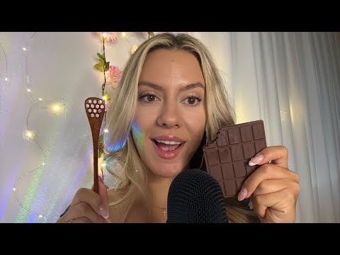 ASMR Mouth Sounds with 50 Layers of Lip Gloss 👄✨ (Honey Spoon, Chocolate & more) 