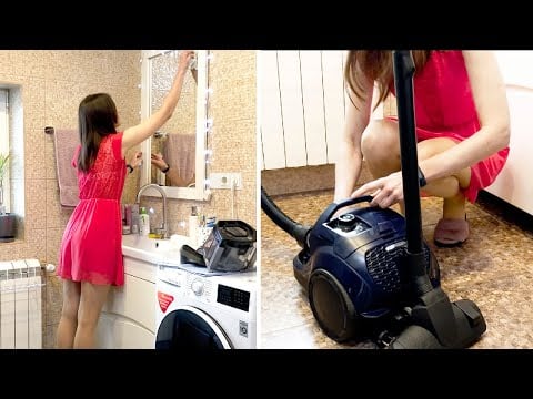 How to clean a bagless vacuum cleaner. Cleaning mirrors and bathroom sinks. Cleaning on Fridays
