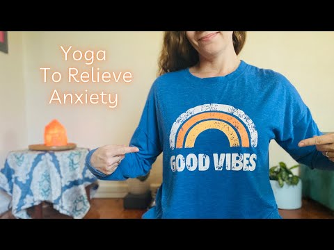 Yoga for Anxiety Relief 💆🏽‍♀️ - ASMR Yoga for Stress Relief, Relaxation, Soft Spoken, Ambient Noise