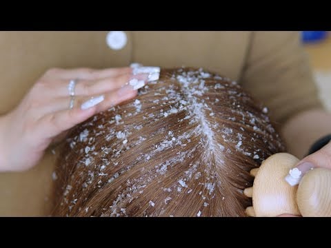 Satisfying ASMR | Dandruff Removal with Herbal Materials