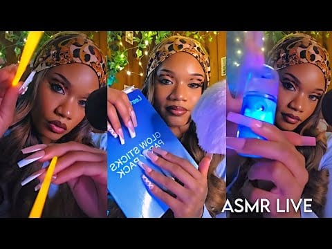 LIVE ASMR TO HELP YOU RELAX 💤😴 ( triggers and soft whispering / soft spoken )