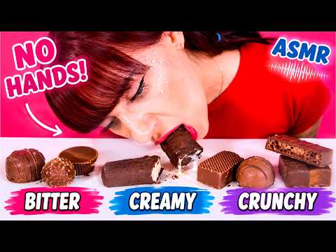 ASMR No Hands Chocolate Candy Eating Marshmallow Ice Cream
