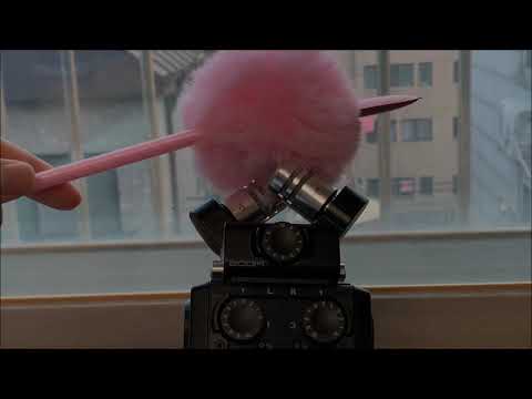 [ASMR] (No Talking) Mic Brushing with Fluffy Ball Pen, 복슬복슬 털로 마이크 쓸기