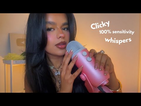ASMR~ 100% Sensitivity Whispers Ramble (Pure Tingles) 