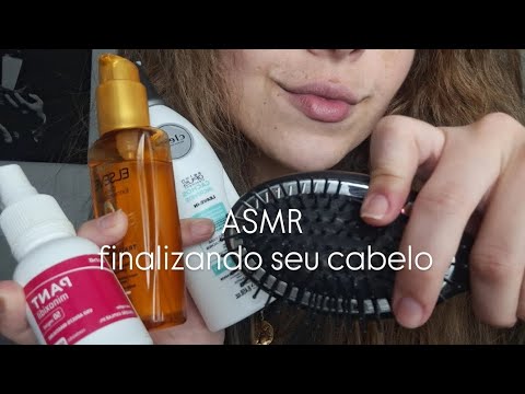 ASMR finalizando seu cabelo / sons de creme, hands sounds