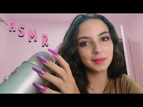 ASMR arranhando microfone e tapping na tela!💅