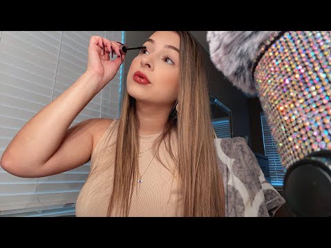 ASMR watch me do my makeup + whisper ramble