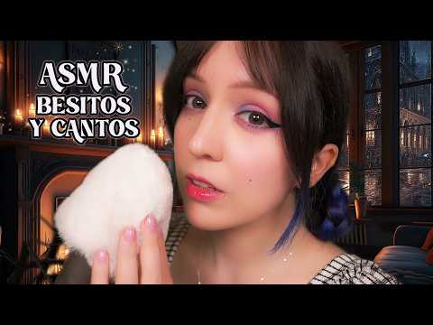 ⭐ASMR BESITOS y CANTOS Para Dormir Profundo 🌙 Caricias, Mouth Sounds y Sonidos de Lluvia🌧️