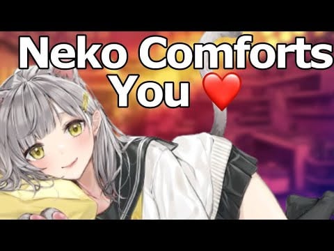 [ASMR RP] Neko Girl Comforts You (whispering, mouth sounds, tapping)