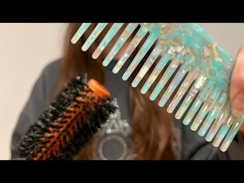 ASMR brushing + combing your hair | lofi | no talking