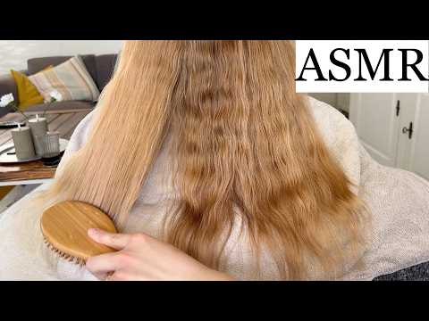 ASMR | Slow Hair Brushing on Towel (no talking)